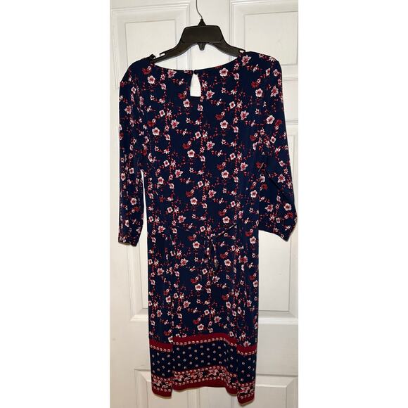Liz Claiborne floral print dress size large - Picture 3 of 4